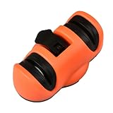 BAZEITFLOW Messerschärfer mit Saugnapf Schnellschärfgerät für Küchenmesser Ergonomisch Langlebig mit Doppelschlitz für Rechts und Linkshänder