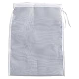 Vayliro Filterbeutel 100 Mesh Pressbeutel Brew Bag passiertuch Siebbeutel Nylon-Netzbeutel Filtertuch Auspresstuch Passiertuch Nussmilchbeutel für Obstpresse Marmelade Wein,10 Stück,Weiß,20x30cm