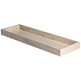 Rayher 62689000 Holz-Tablett zum Dekorieren, 45 x 13,5 cm, Randhöhe 2,3 cm, Bodenstärke ca. 2 - 3 mm, Holzschale rechteckig, Beige