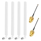 LTE Antenne Externe Antenne 4G LTE SMA Male 10dBi, Omnidirektionale Antenne mit SMA Stecker, 2Pcs WiFi pc Antenne für LTE Router, Modem, Mobile Gateway, Kamera, Home Phone, Signalverstärker