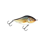 Salmo Slider Jerkbait Wobbler, Salmo Farben:Real Roach, Länge/Gewicht/Laufverhalten/Tauchtiefe:7cm / 17g / schwimmend / 1.0m