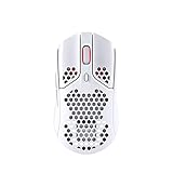 HyperX Pulsefire Haste – Wireless Gaming-Maus - Ultraleicht, 62g, 100 Stunden Akkulaufzeit, 2,4Ghz Wireless, Honeycomb Shell, Hex Design, bis zu 16000 DPI, 6 programmierbare Tasten - Weiß/Rosa