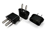 3er Pack Reiseadapter für USA, Kanada, Mexiko, Japan (von DE/EU Stecker)