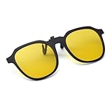 Long Keeper Polarisierte Sonnenbrille Clip Herren Damen Sonnenbrille Aufsatz für Brillenträger Nachtfahrbrille Clip Sonnenbrille Zum Aufstecken UV400, 52mm