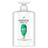 Pantene Pro-V Glatt & Seidig Shampoo, Pro-V Formel + Antioxidantien, Für widerspenstiges Haar, 1000ML