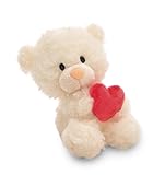 NICI Kuscheltier Bär mit Herz 18cm - beige - Stofftier aus weichem Plüsch, niedliches Plüschtier zum Kuscheln und Spielen, für Kinder & Erwachsene, tolle Geschenkidee | 61558