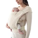 Ergobaby Embrace Cozy Babytrage für Neugeborene, 3,2-11,3 kg, cremefarben