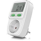 CSL - Stromzähler Steckdose - Energiekostenmessgerät Stromkostenmessgerät - Standby Verbrauchsmessung ab 0,2W - effektive Kostenüberwachung - 3680W - integrierter erhöhter Berührungsschutz