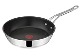 Jamie Oliver by Tefal Cook's Classics Bratpfanne 28 cm, Pfanne Induktion, Antihaftversiegelung, Thermo-Signal bei idealer Brattemperatur, backofenfest, Edelstahlpfanne, genieteter Griff, E3060635