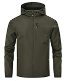 Huayuzh Wasserdichte Outdoor-Jacken für Herren, armee-grün, XL