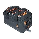 Basil Miles Tarpaulin - Gepäckträgertasche MIK - 6 Liter - schwarz/orange - Rolltop-Verschluss und Wasserdicht (IPX3)