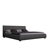 Sedex Luna Polsterbett 140x200 cm Doppelbett/Bett/Designerbett/Kunstleder grau