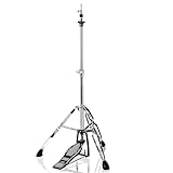 Vaisoeny Hi-Hat-Ständer, stativunterstützung, höhenverstellbar von 23,6' bis 39,3', doppelstrebiger High-Hat-Ständer mit verbreiterten, rutschfesten Gummifüßen (V-CC-ST09)
