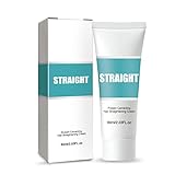 Haarglättungscreme, Protein Correcting Hair Straightening Cream, Seidige & Glänzende Haarglättungscreme Tiefenwirksame Haarkur Für trockenes, Geschädigtes Haar 60ml (A)