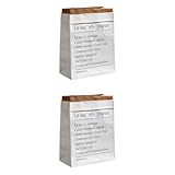 Anneome Kreative Doppellagige Papiertüte Weiß Mittlere Größe aus Karton mit Quadratischem Boden Blumenhalter und Aufbewahrungstasche für Geschenkverpackung