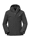 Schöffel Herren Insulated Jacket Bastianisee M, funktionale Winterjacke mit abnehmbarer Kapuze, wasserdichte und windabweisende Outdoor Jacke aus 4-Wege-Stretch, black, 46