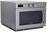 SARO SAMSUNG Mikrowelle für Gastronomie – 26 L – 1500 W – 5 Leistungsstufen – Edelstahl/Keramik – Drehregler – Digitale Zeitanzeige – Stapelbar – 230 V – Modell MJ2651