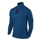 TCA Laufshirt Herren Langarm - Fusion Pro Quickdry Langarmshirt atmungsaktiv - Ski Oberteil Herren - Wandershirt Funktionsshirt - Outdoor Longsleeve Sport Pullove - Dunkelblau/Dunkelblau, M