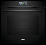 Siemens HS736G3B1 iQ700 Smarter Einbau-Dampfbackofen 59,4 cm breit, Backofenassistent mit Sprachsteuerung, TFT-Full-Touchdisplay Plus, cookControl Pro - Gerichte ideal zubereitet, Dampfgaren Plus