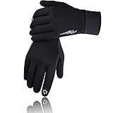 SIMARI Kinder Handschuhe Thermo Winterhandschuhe Fahrradhandschuhe Laufhandschuhe Anti-Rutsch Touch Screen Skifahren Outdoor Sport für mädchen Jungen 2-11 Jahre SMRG106 (Schwarz XL)