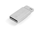 Verbatim Executive USB-Stick aus Metall 16 GB, USB 2.0, USB Speicherstick, für Laptop Notebook Ultrabook TV Autoradio, USB 2.0 Stick, Datenstick inklusive Schlüsselring, Silber