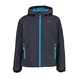 CMP Softshell Jacket With Climaprotect Wp 7.000 Technology Softshell Jacke Kinder und Jungen, ANTRACITE-DANUBE, 128