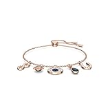 Swarovski Symbolic Armband, Unendlichzeichen, Augensymbol und Hufeisen, Blau, Roségold-Legierungsschicht