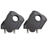 CEWSUIO Universal Motorrad Schwarz Für Silber 22mm Motorrad Lenker Riser Motocross Erhöhung Clamp Mount Pit Bike Motorrad Zubehör Motorrad lenkererhöhung(Black)