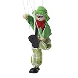 FakeFace Clown Marionette Puppe Pull String Spielzeug Clown...