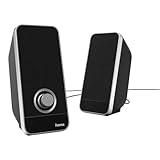 Hama PC Lautsprecher Sonic (USB 3.0, 3,5 mm Klinke, 3 W, Lautstärkeregler, aktive Boxen für Computer, PC, Laptop, Notebook, Smartphone und Tablet) schwarz