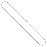 EDELIND Goldkette, Ankerkette flach Weißgold 585/14 K, Länge 42 cm, Breite 0.8 mm, Gewicht ca. 1.1 g, NEU