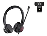 TruVoice Voicepro 80 Premium Headset und Webcam-Bundle...