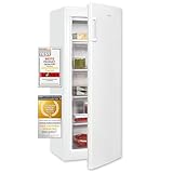 Exquisit Gefrierschrank, Tiefkühlschrank Groß 168 L Volumen, 4* Gefrieren, Türanschlag wechselbar, Gefrierschrank Gross 55cm Breite, GS5230-H-040D weiss