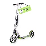 HUDORA BigWheel 205 Scooter - Stabiler Aluminium-Roller - Höhenjustierbarer & zusammenklappbarer Cityroller mit Ständer - Sportlicher Kinder- & Erwachsenenroller für bis zu 100kg