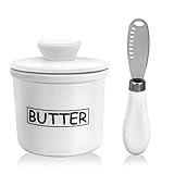 French Butter Keeper Crock Dish mit Messer für weiche Butter – keine harte Butter mehr