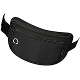 VINATO Diebstahlschutz Bauchtasche, Unauffällige Gürteltasche für Damen & Herren mit RFID-Schutz, Reisetasche diebstahlsicher für Festival, Sport, Reisen, Geldgürtel oder Reisepasstasche, Schwarz