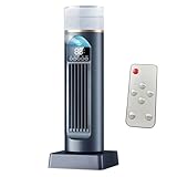 Tower AC Klimaanlage, Cool Air Fan für Schlafzimmer, 6 Geschwindigkeiten Oszillierender Bladeless Cooler mit Fernbedienung und Wassertank, Luftbefeuchter für Home Office Indoor Garage
