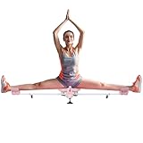 Verstellbare Beinstrecker-Maschine für Flexibilitätstraining & Heim-Fitnessstudio, 230 Grad Non Rebound Gear Split Trainer mit Stahlrahmen und 7 Winkelstopps für Oberschenkeldehnung Unterstützung Rosa