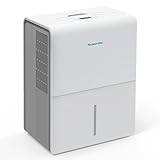Newentor Luftentfeuchter 25L/24h, Für 215m³/80m² Räume - 3 fache Geräuschreduktion - 290W Stromsparender Chip - 10 J. Gar. - Für Keller, Bad - Mit 1M Ablaufschlauch &Abnehmbarem Filter, Timer