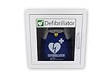 Notfallretter Defibrillator AED Basic, vollautom. Schockauslösung, HLW-Unterstützung inkl. Metallwandkasten & AED Standortwinkel, MDR-zertifiziert
