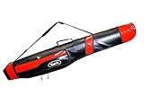 Rutenfutteral YORK Black&Red Rutentasche Futteral 130/145/160cm 3 Fächer TOP ! (145cm)