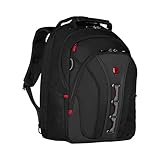 WENGER Legacy Laptop-Rucksack, Notebook bis 16 Zoll, 21 l, Damen Herren, Business Uni Schule Reisen, Schwarz/Grau, 600631