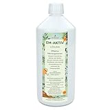 Natursache EM-aktiv Lösung | Effektive Mikroorganismen für Garten, Tierhaltung, Haushalt & Umwelt | Bodenaktivator, Geruchsentferner, Wasseraufbereiter (1 Liter, 1)