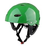Courtieyeardceastea Water Sports Wakeboard Kajak Kanu Sicherheitshelm mit Ohrenschutz, Grün, S
