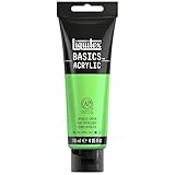 Liquitex 1046346 Basics Acrylfarbe 118ml - Metallic Grün – Künstler-Acrylfarbe, hochpigmentiert, lichtecht, mittlere Viskosität, seidenglänzend, deckend – Ideal für Leinwand, Holz & Papier