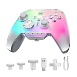BIGBIG WON Rainbow 3 Wireless Controller 2000Hz Abtastrate Kapazitiver Joystick 16 mechanische Tasten 14 benutzerdefinierte RGB-Leuchten 6-Achsen-Gyrosensor Gamepad für PC/Switch 2/iOS/Android