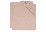 Jollein Wickelauflagenbezug - Wild Rose - 2er Pack - 50x70cm - Baumwollfrottee - Bezug Wickelauflage - Altrosa