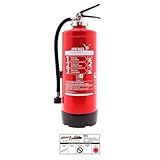 9Liter Gel-Feuerlöscher Gellöscher Sonderlöscher für Lithium-Ionen-Akkus DIN EN 3, GS + Wandhalter + Standfuß, 8 A = 4 LE Feuerlöscher mit Instandhaltungsnachweis von MBS-FIRE