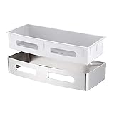 Ibergrif - Selbstklebende Duschablage, Duschregal Ohne Bohren, Edelstahl Duschkorb, Chrom, Silber