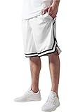 Urban Classics Herren Stripes Mesh Shorts, Mehrfarbig (whtblkwht 244), XL